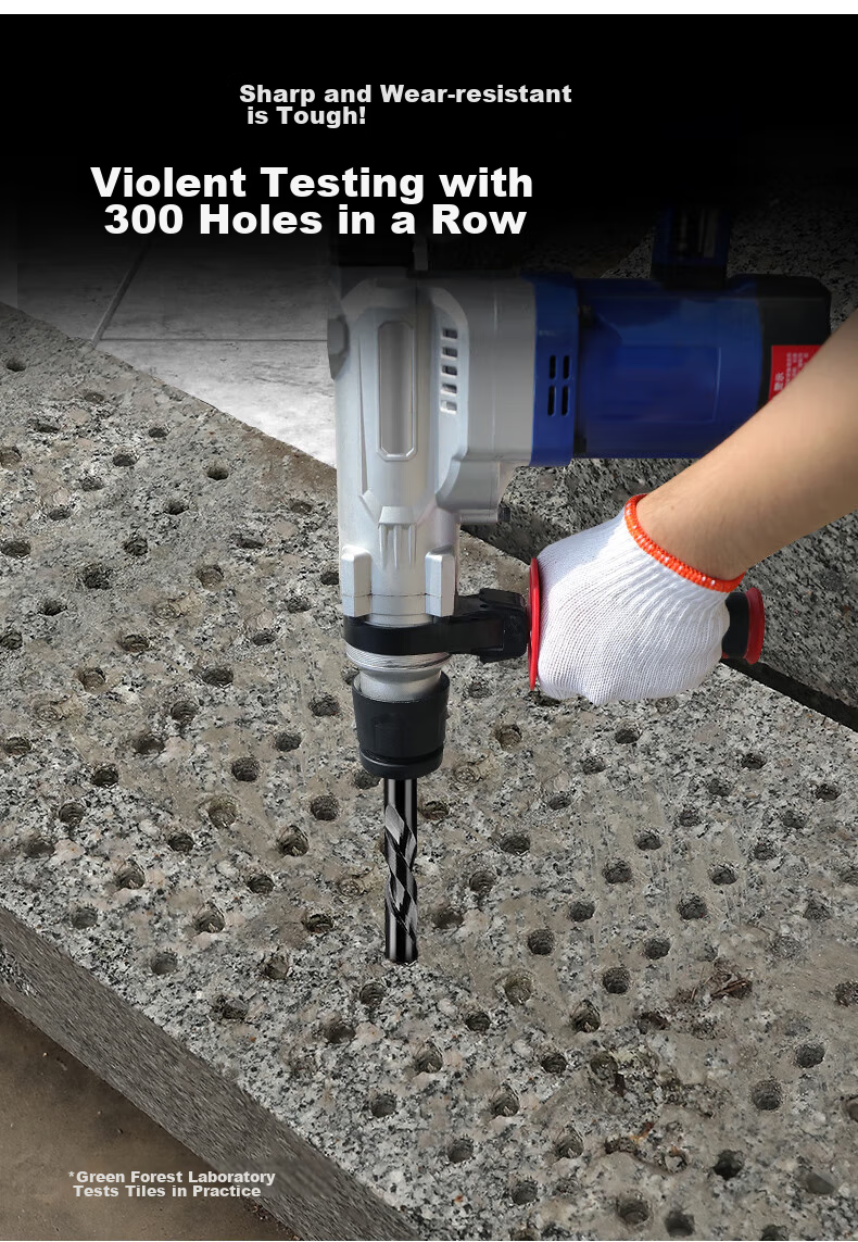 GREENER Ceramic Tile Cross Drill Bit, High Hardness Four-Blade Impact King Drill, for Drilling Holes in Concrete And Glass, Specialized for Rapid Chip Removal 7