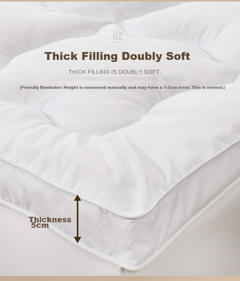 FUANNA Mattress Protector, Non-Slip Thickened Bed Pad, Foldable Washable Mat, Enlarged Tatami Pad for 1.8-Meter Bed 5