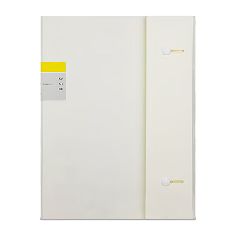 KINGJIM KAKIKO Foldable PP Accordion File Folder with Writing Space, Sheet Music Holder, Piano Score Folder, A4 Size, 24 Pages, White, 8614