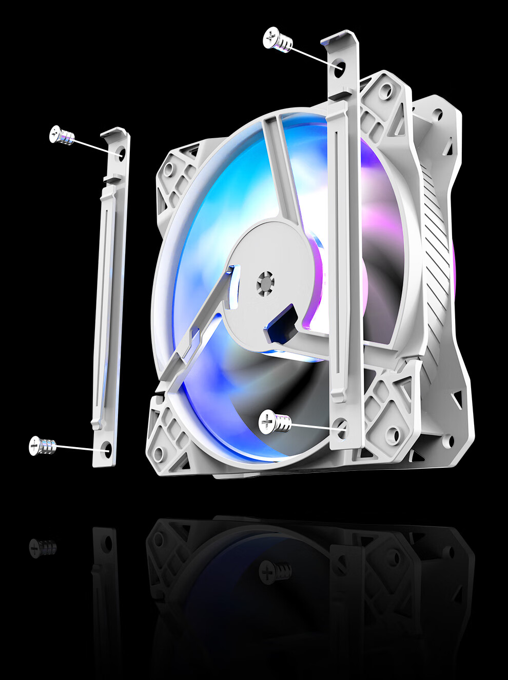 TCOMAS Titanium Zirconium R400 White CPU Air Cooler with 4 Heat Pipes, 245W Thermal Dissipation, ARGB Lighting Sync, 2500 High RPM Fan, Compatible with AM5/AM4/AM3 11