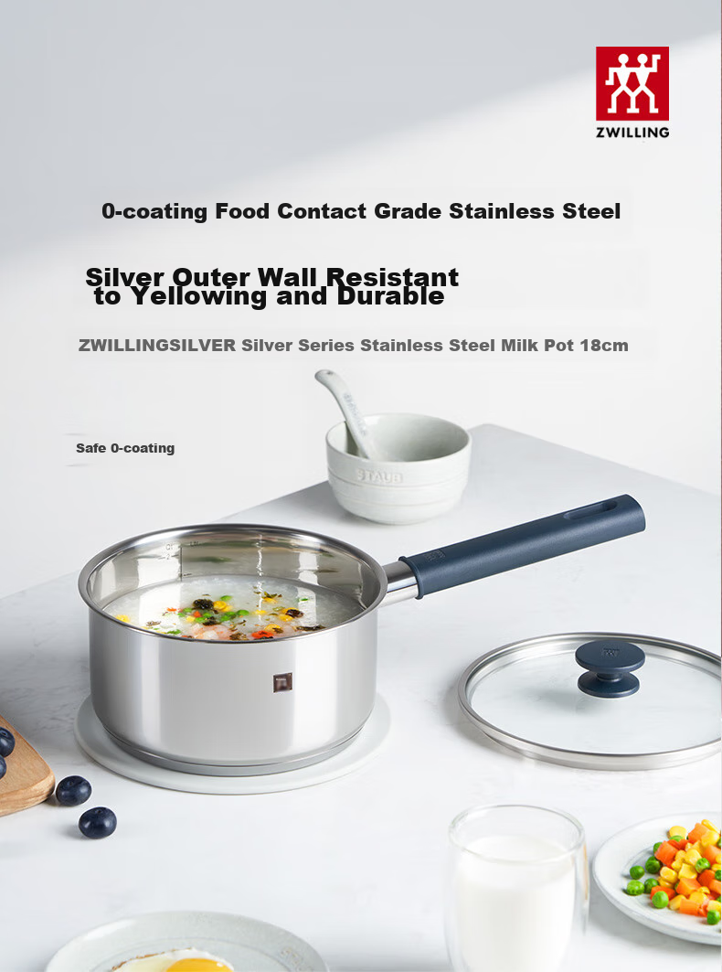 ZWILLING Stainless Steel Silver Steamer Basket Silver Series 18cm Steamer 2
