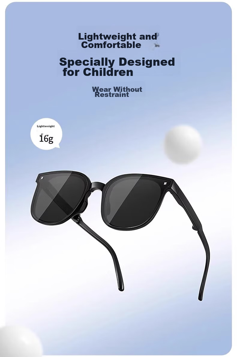 Cuntiandaofu Children's Sunglasses, Foldable Sunglasses, Kids UV Protection Sunglasses, Jazz Black (Spring Legs) 3