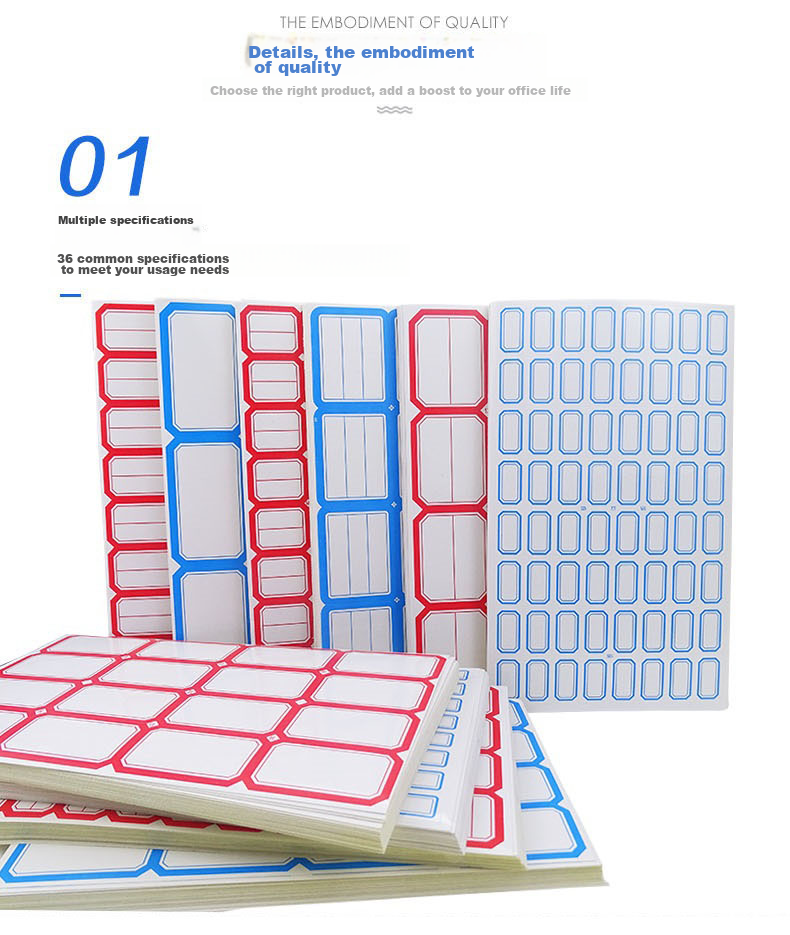LISON 401 Red *50 Sheets, 29*19mm (40 Pieces/sheet), Self-Adhesive Paper Stickers, Label Stickers, Self-Adhesive Labels, Lip-Taking Paper, Lip-Curling Paper 1