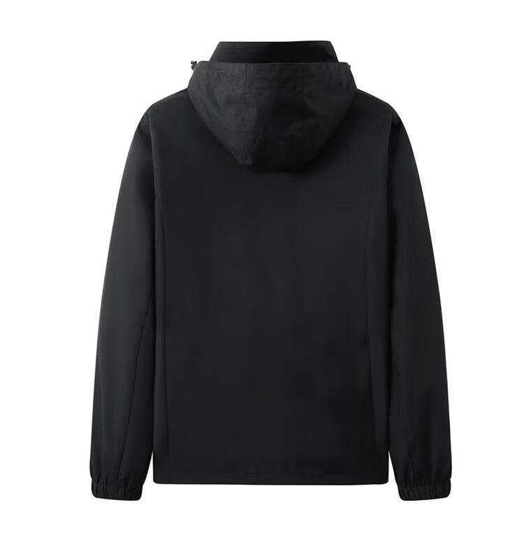 MIZUNO Outdoor Casual Jacket for Men, Windproof And Waterproof Hooded Woven Coat for Couples, Black, 2XL 10
