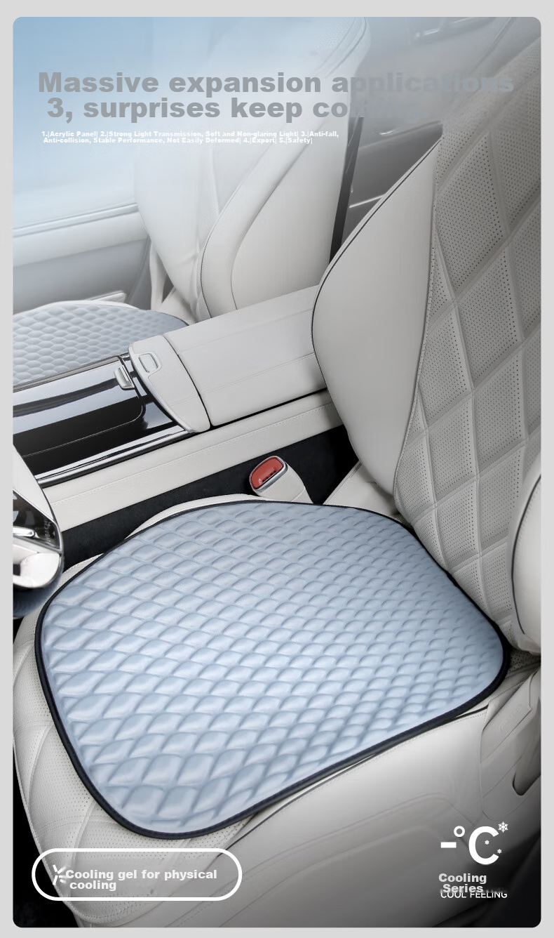 BIMLL Summer Seat Cushion, Honeycomb Gel Ice Pad, Chair Mat, Office Long-Sitting Car Breathable Silicone Cooling Pad, Butt Pad 1