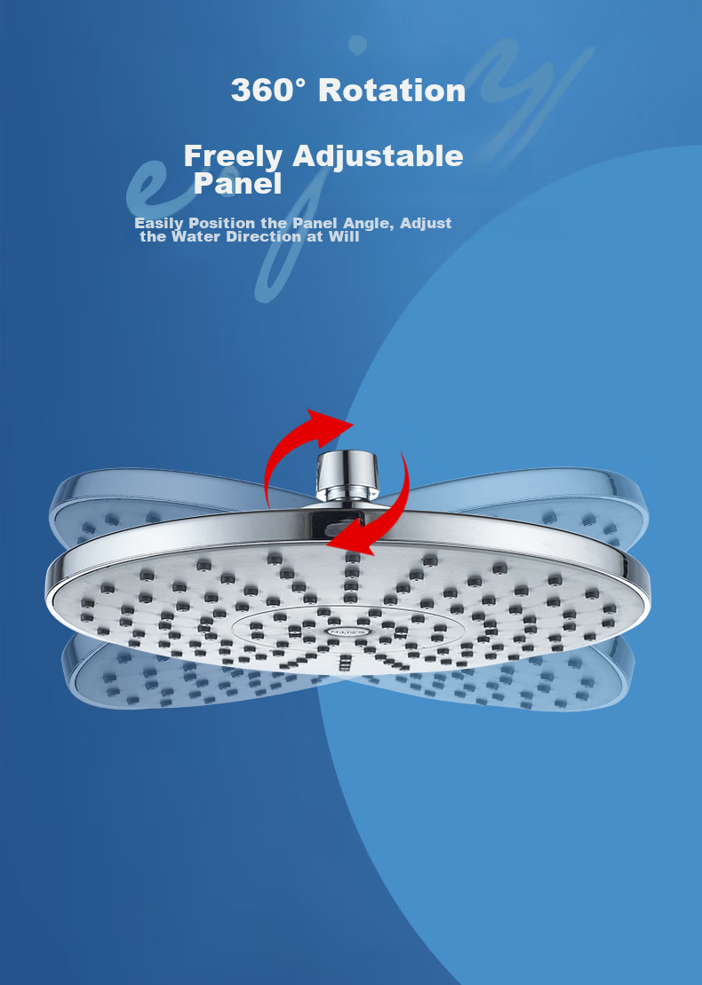 BSITN Top Spray Shower Head, Top Spray Air Pressure Booster Round Shower Head Universal Accessory B0430 5