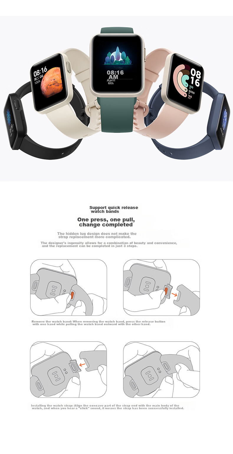 KMaxAI Compatible Silicone Watch Strap for Redmi Watch NFC Version Smart Sports Watch Band for Xiaomi Lite, Colorful Dopamine Fresh Replacement Wristband, Elegant Black 8