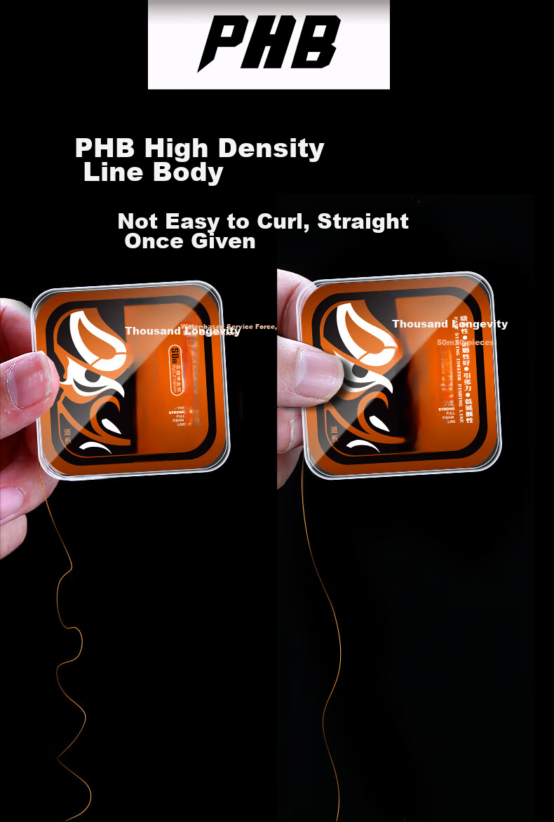Qianshou Fishing Line, Imported from Japan, Genuine Product, Ultra-Soft Main Line with Strong Pulling Force, for Platform Fishing And Black Pit Fishing, Line Diameter 0.6 4