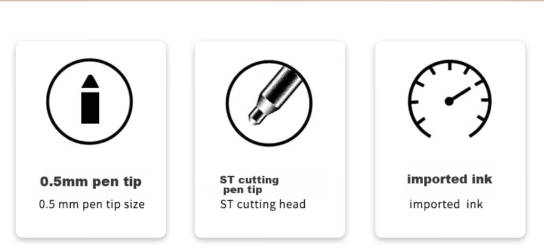 Dongmi Gel Pens, Stylish And Cute, Quick-Drying 0.5mm, Specially Designed for Students, Suitable for Primary, Middle And High School, Office Supplies, Gift Set of Four Pens, 6153C Digital Full Network Low Price 1