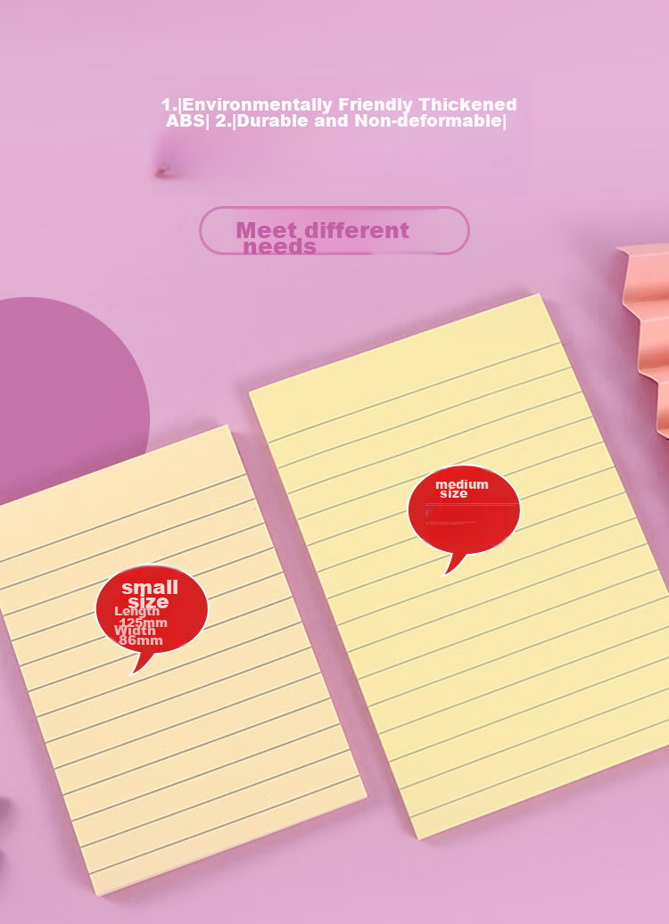 M&G Youshi Tie 3*3 Printed Self-Adhesive Sticky Notes, Horizontal Line Grid Error Correction, Blank Memo Pad, Message Stickers, 60 Pages Blank, YS-407, 1 Pack 2