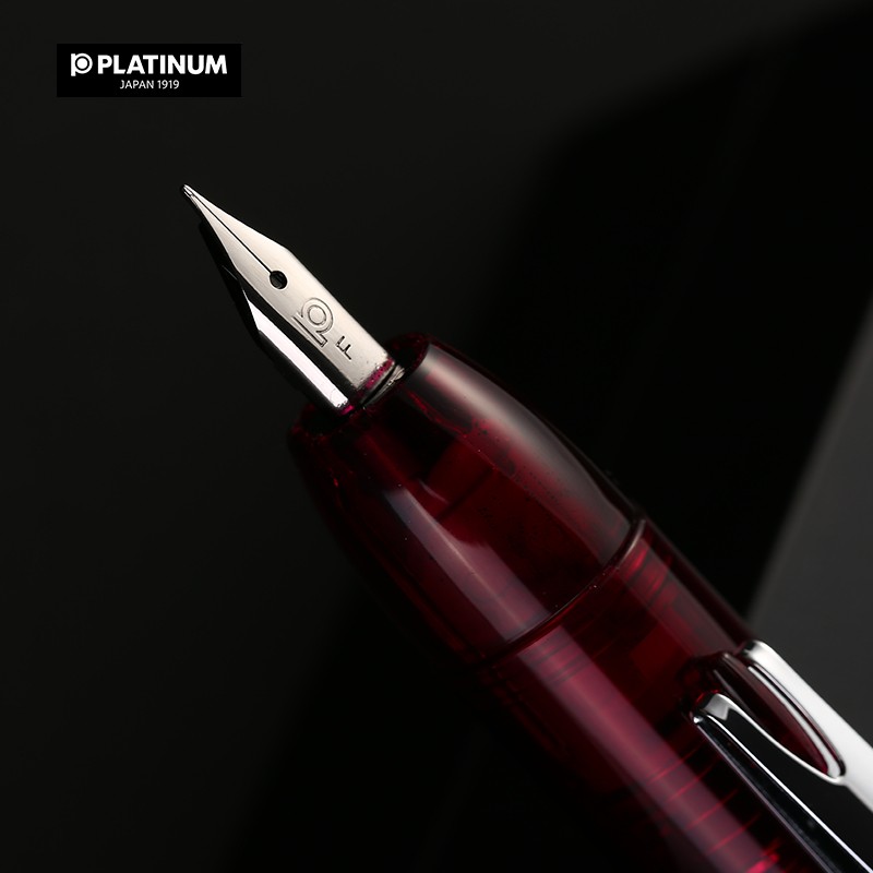 PLATINUM PKN-7000 CURIDAS Push-Button Fountain Pen, Calligraphy Practice Stationery, Imported from Japan, Business Gift Set, Red, F Nib