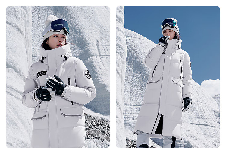 BOSIDENG [Guan Aideng Style] Extreme Cold Goose down Jacket for Men And Women, Couples Matching Long Hooded Warm Coat 43
