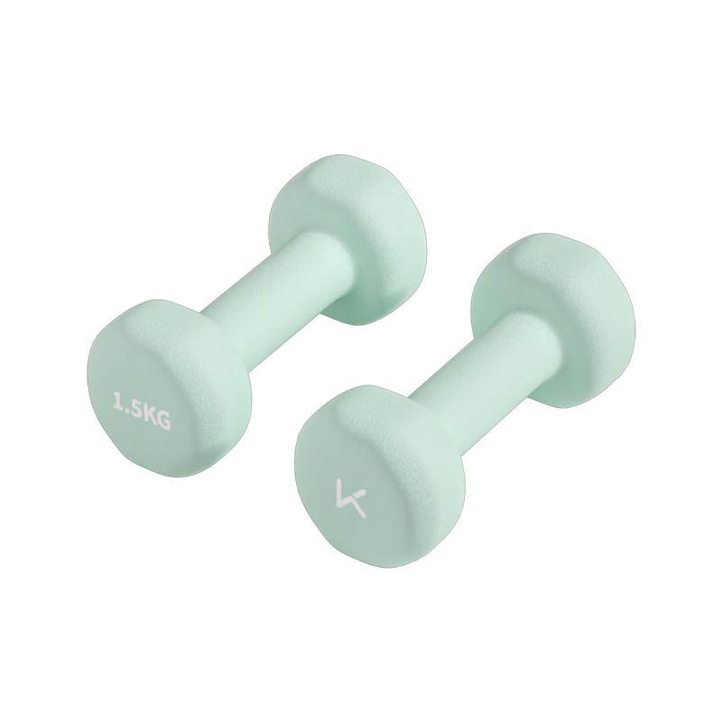 Keep Color-Coated Dumbbells for Men And Women, Fitness Arm Shaping Strength Training, Mint Green, 1.5kg*2