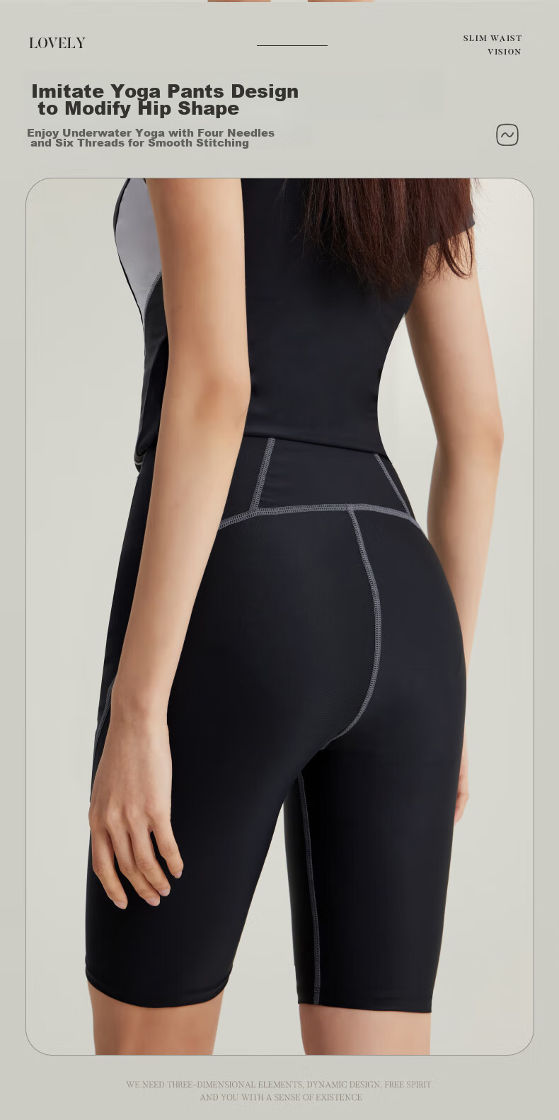Li-Ning Women's Two-Piece Conservative Swimsuit, Tummy Control Slimming Plus Size Casual Hot Spring Swimwear 5491 Black L 8