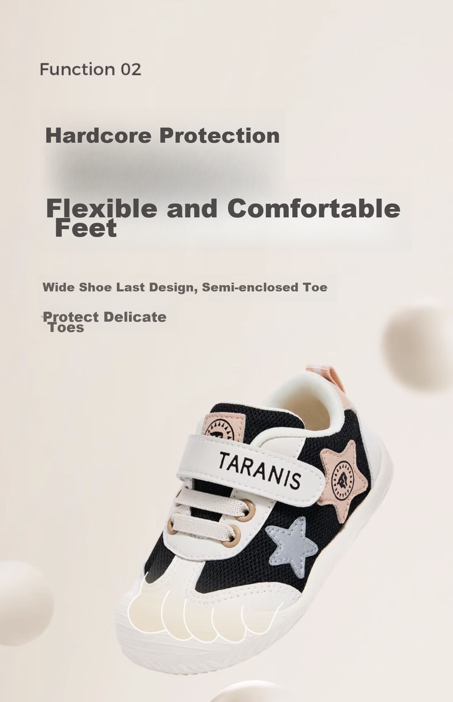 TARANIS Toddler Shoes, Autumn Pre-Walking Shoes for Baby Boys And Girls, Soft-Soled Barefoot Shoes for Infants Learning to Walk And Stand, White/red/green, Size 19 9