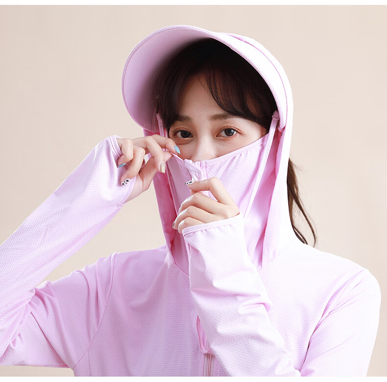 MiiOW Sun Protection Clothing for Women, Spring And Summer, Ice Silk Cool-Feeling, UV-Resistant, Breathable, Outdoor Shawl, Skin Coat FW543 8