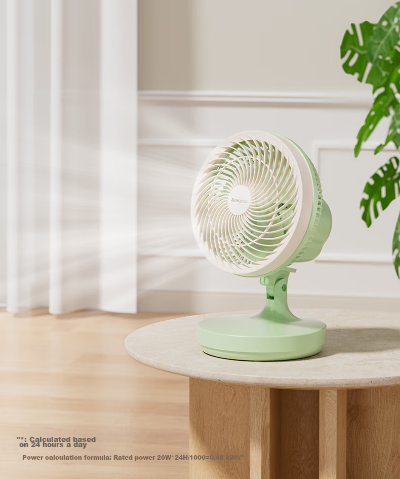 CHIGO Electric Fan/Table Fan/Small Fan/Desktop Fan Home Student Dormitory Office Quiet Energy-Saving Oscillating Small Fan 18