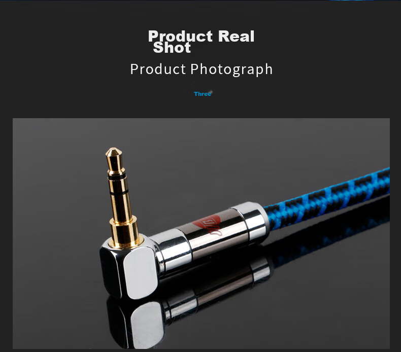 JIB Audiophile AUX Audio Cable, 3.5mm Male to Male Car Connection Cable, Phone Laptop MP34 Player to Headphones Desktop Speaker Cable BP-018 1 Meter 11