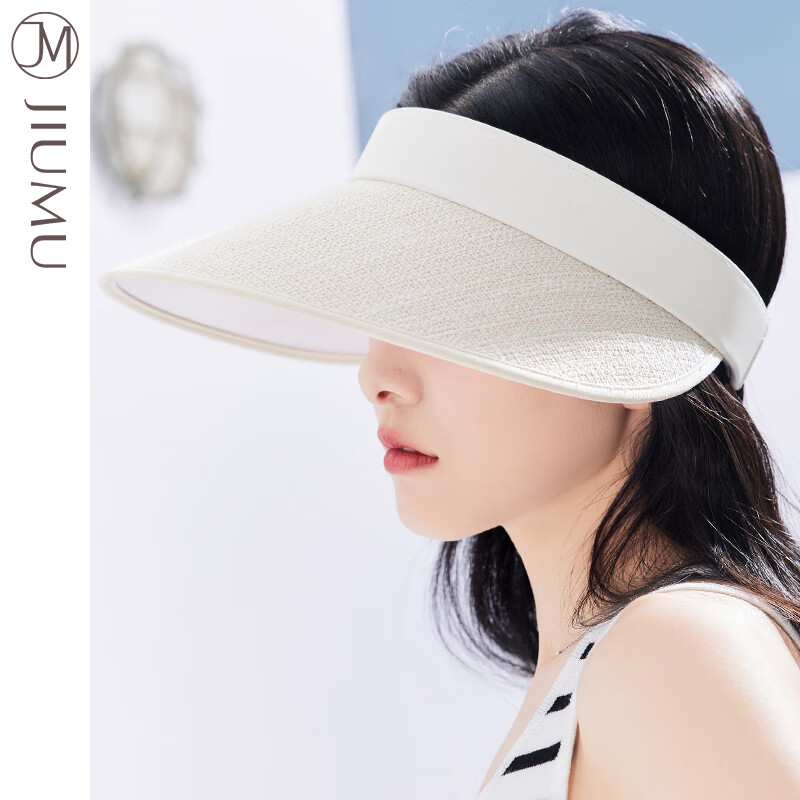JIUMU Sun Protection Hat for Women, Sun Visor Cap, Sun Hat, Visor Hat, Cool Hat, Summer Outdoor Face-Covering UV-Resistant Hat for Wome