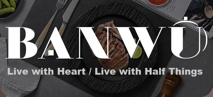 Banwushenghuo Steak Plate, Western Dinner Plate, Ceramic Plate, Home Luxury High-End Feel, Western Tableware, Pasta Plate, Steak-Specific Plate 1