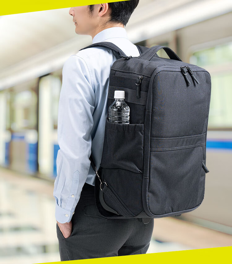 SANWA Multifunctional Pull-Back Backpack with Wheels, Business Backpack, Luggage Bag, Travel Bag, Carry-On Approved, 22 Liters 2