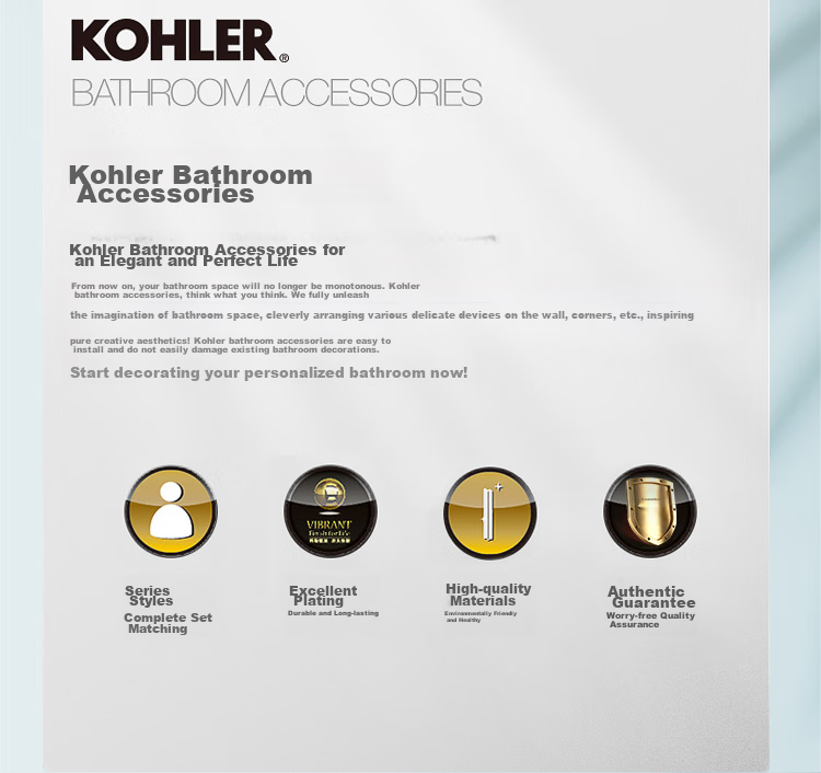 KOHLER Corner Basket Storage Rack, Bathroom Hardware Hanger, Triangular Basket K-1897T Stainless Steel, 205mm 2
