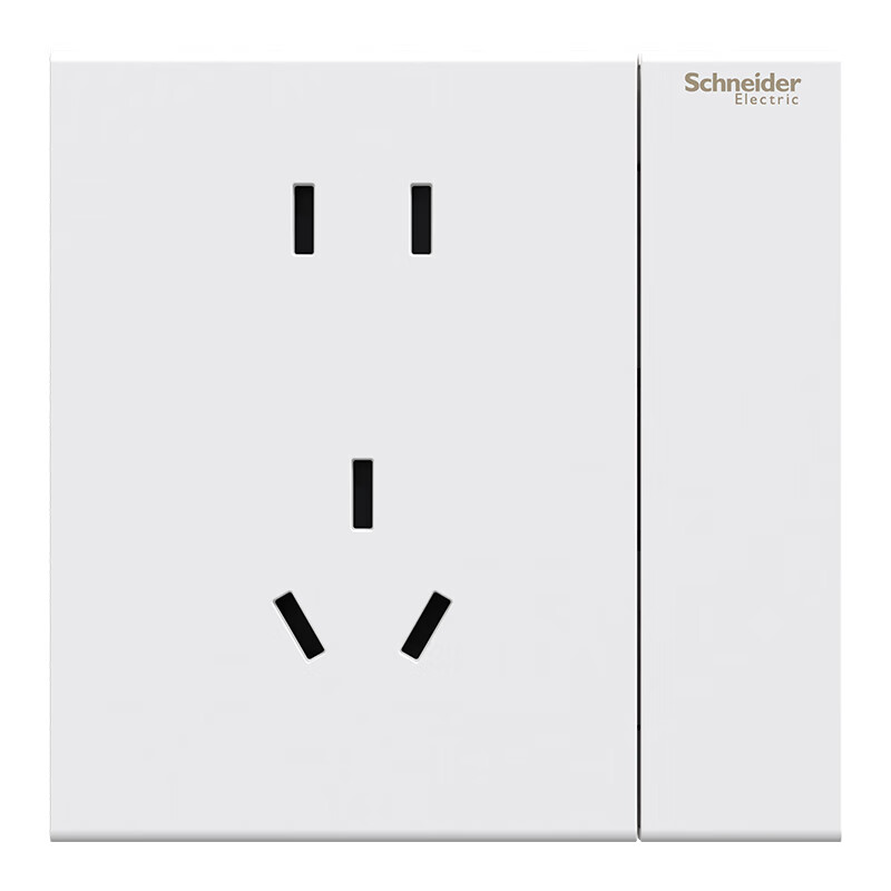 Schneider Electric розетка с двойным управлением, 86-типа, встроенный монтаж, 5 гнезд, белая