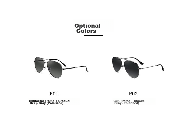 HELEN KELLER Sunglasses for Men, UV Protection Polarized Aviator Glasses, Driving Gradient Color Sun Protection Eyewear 8