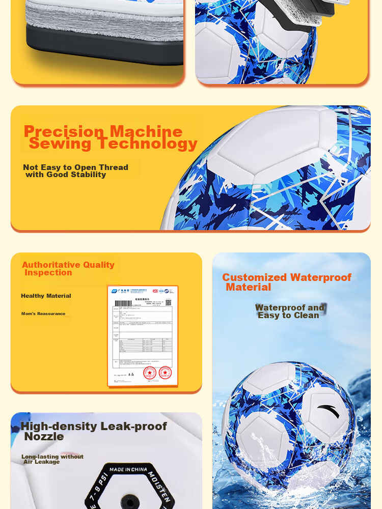 ANTA Soccer Ball Size 5 for Adults, Middle School And Elementary Students, Standard Size 5 for High School Entrance Exams And Training, Durable Youth Soccer Ball 3
