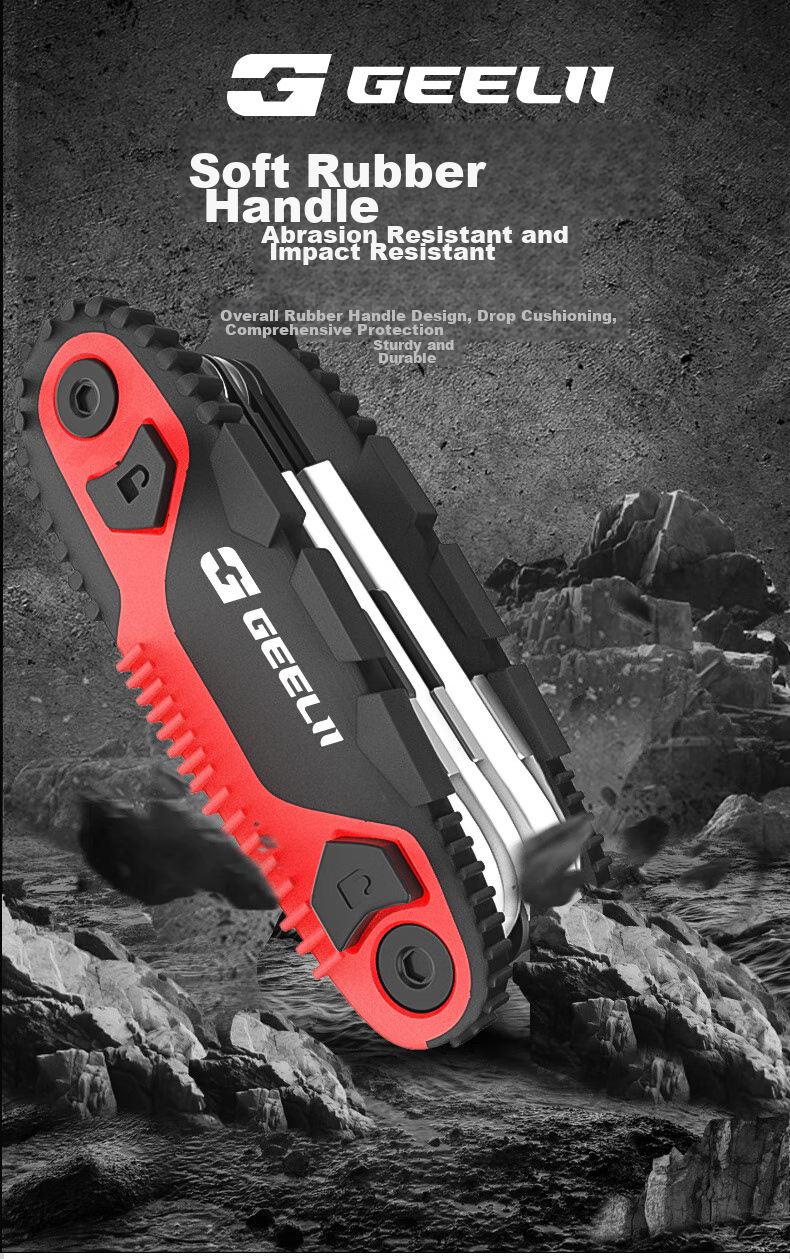 GeeLii Hex Key Set, Hex Wrench, Folding Metric Hex Screwdriver Set, 8 Pieces, 55050 4