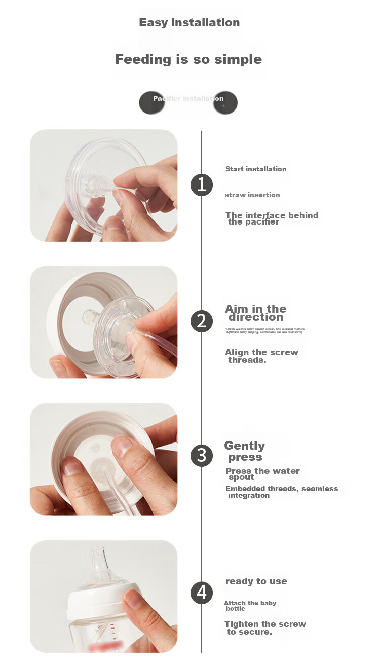 Baoshi Bottle Straw Accessory, Suitable for Pigeon Third Generation Wide-Mouth Bottle, Straw Cup, And Bottle Handle 13