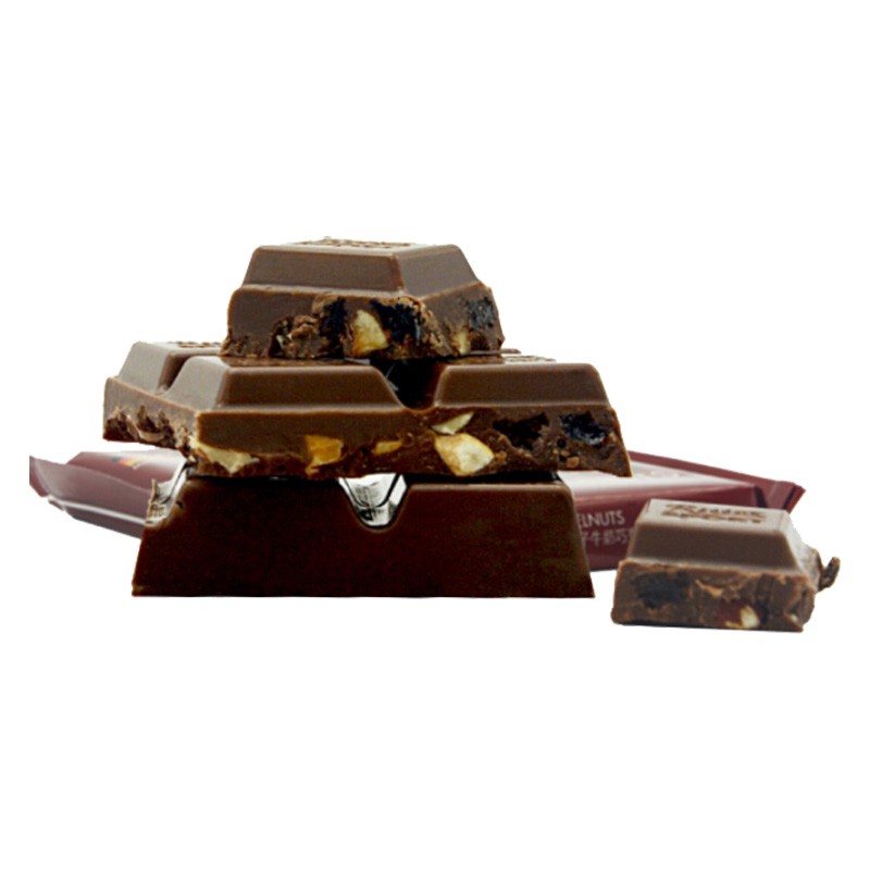 瑞特滋（RITTER SPORT）葡萄干榛子牛奶巧克力 100g 休闲零食节日礼物送男女友德国原产