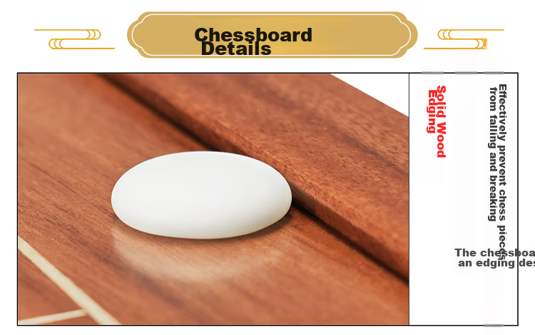 Yusheng Wooden Go Board, Two-In Chess And Go Set, Cloud-Style Go And Chess Set for Home Use, Gift for Elders 3