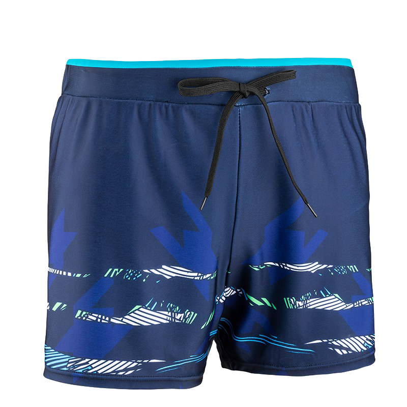 Yuke Men's Swim Trunks Anti-Embarrassment Loose Fit Boxer Shorts Swimming Pants Hot Spring Swimwear Beachwear with Nose Clip and Earplug Storage Bag Black L (110-130 Jin)