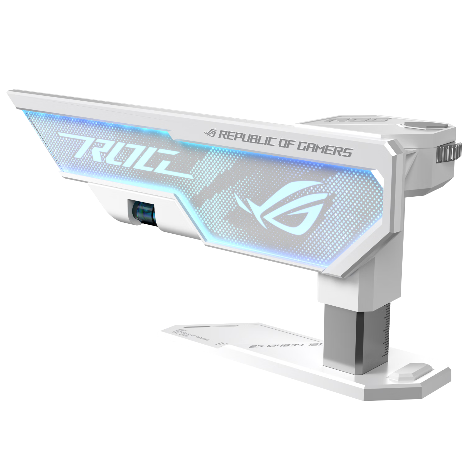 ASUS ROG XH01 White Hercules Graphics Card Support, Compatible with 4090 GPU, Aura Sync, Tool-Free Adjustment, Magnetic Level Indicator