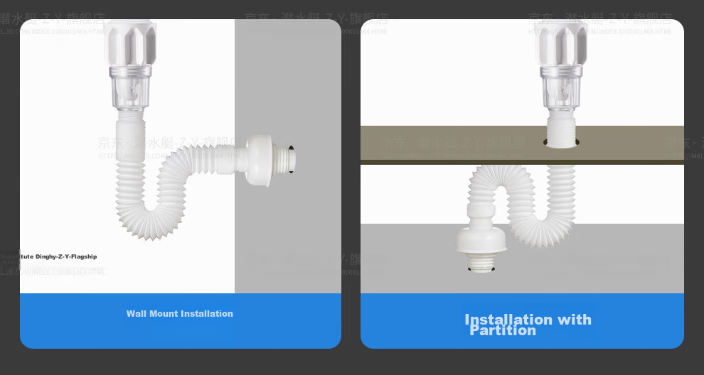 Submarine SQ-22 Sink Flap Drain, Washbasin Drain Pipe, Drainage Kit with Anti-Odor Plug, Odor Prevention, And Overflow Hole 18