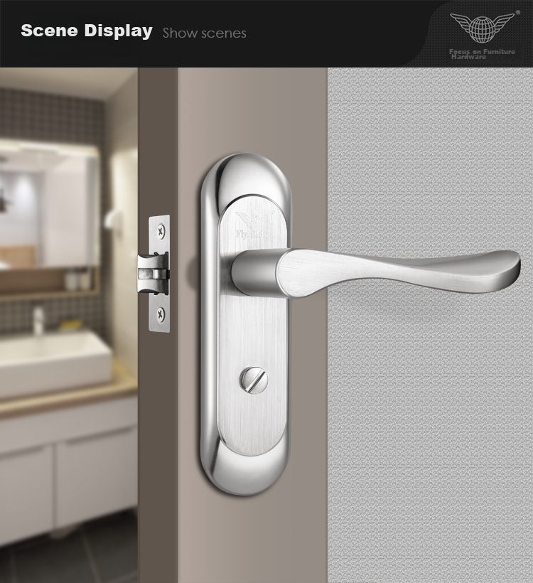 Fly.Globe Interior Door Lock Single Latch Stainless Steel Model B Grade Self-Installation Universal Door Lock FQ-AE86 16