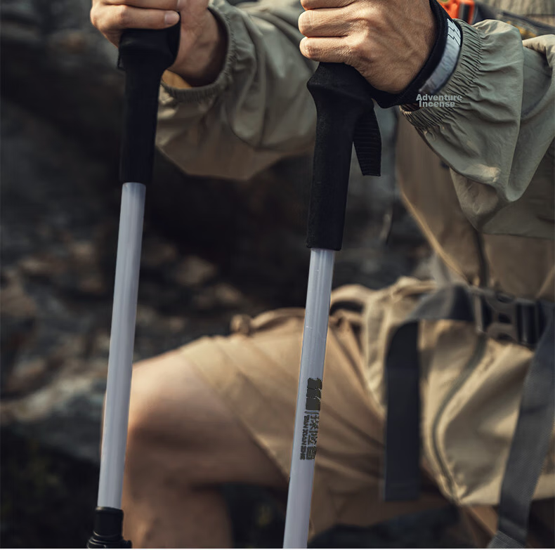 TAN XIAN ZHE Hiking Poles, Professional Outdoor Folding Trekking Poles, Aluminum Alloy Ultra-Light Telescopic Walking Equipment, Cane 11