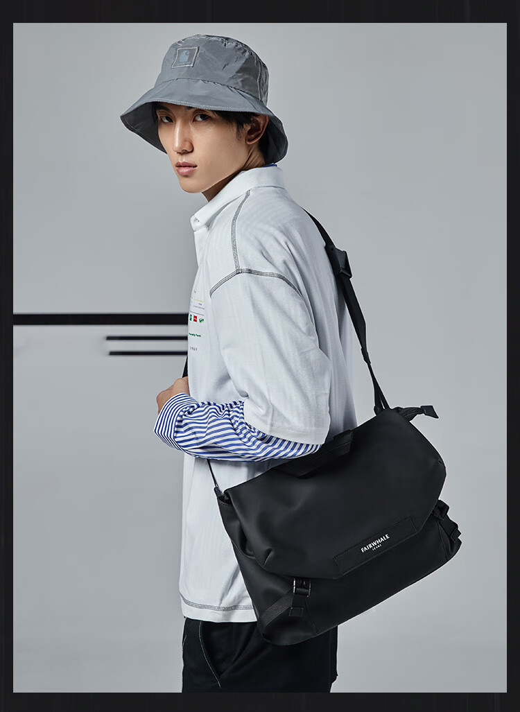 MARK FAIRWHALE Luxury Men's Crossbody Bag Shoulder Bag 14-Inch Laptop Bag Valentine's Day Gift for Boyfriend Husband Practical Present 6