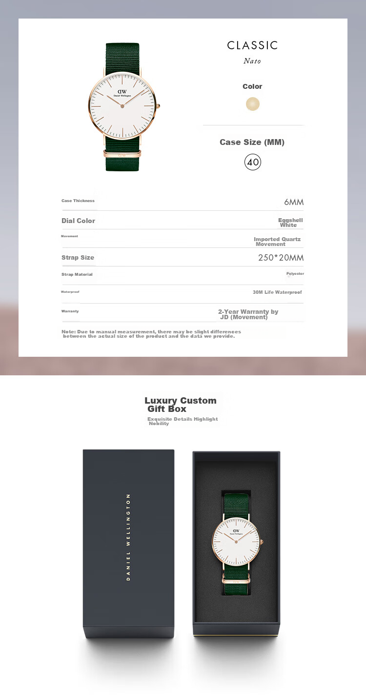 DanielWellington DW Men's Watch, Solid Color Woven Texture, Simple And Fashionable, European-Style Quartz Wristwatch, Birthday Gift for Boyfriend, DW150 7