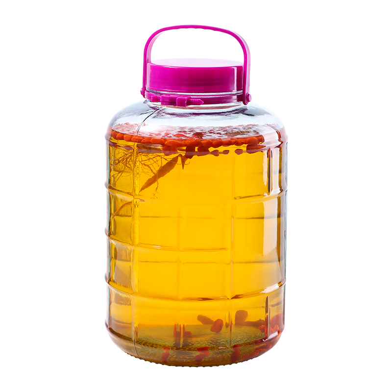 Jidukongjian, Liquor Infusion Bottle, Liquor Infusion Container, Glass Sealed Jar for Infusing Liquor, Specialized Bottle for Infusing Liquor, Pickle Jar, 20 Jin Capacity + Wine Lifting Handle