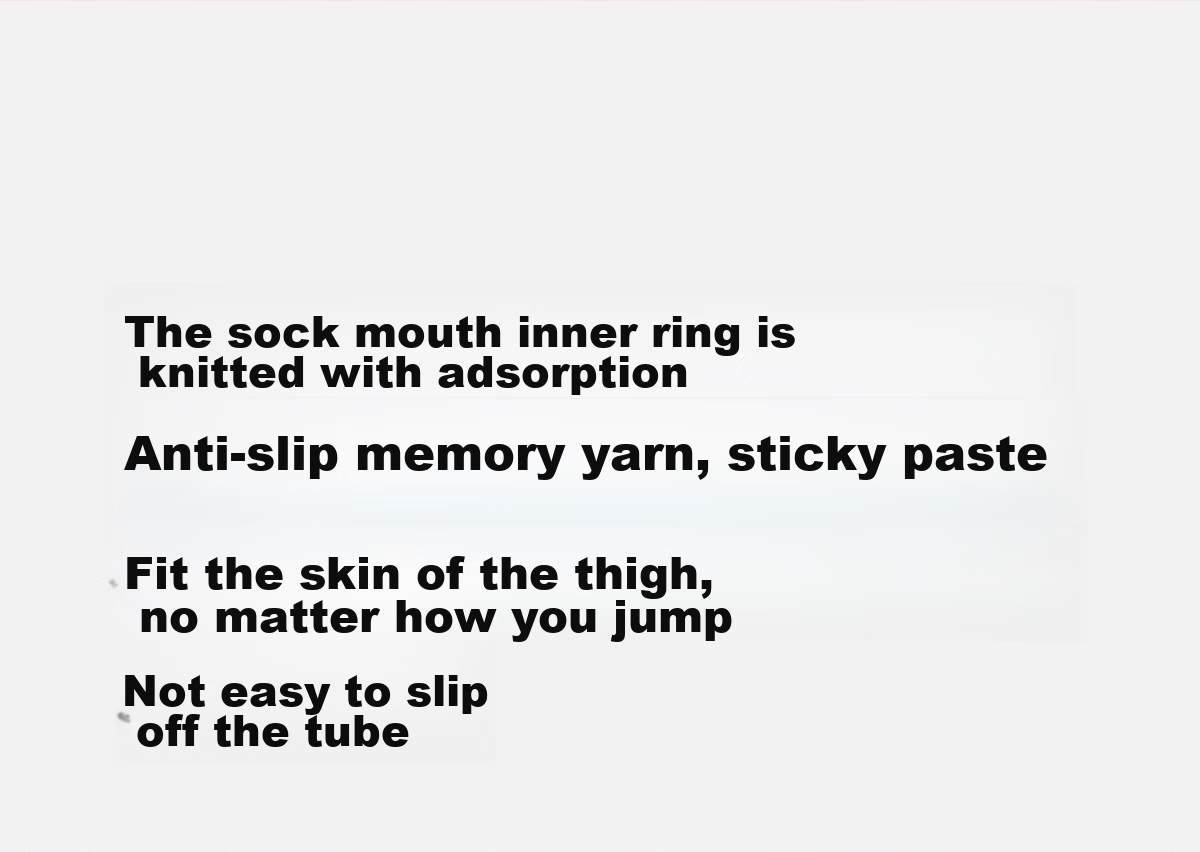 Mianzhuwu Anti-Slip Slim Leg Thigh Socks Knee Protection High Tube Pure Cotton 10A Antibacterial Non-Slip Over-Knee Socks Women's Long Socks 2 Pairs 11
