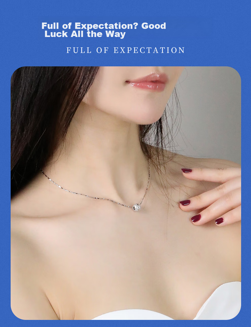 Laoyinjiang S925 Silver Lucky Bead Necklace for Women, Chinese Style Silver Pendant, Gift for Girlfriend on Valentine's Day, Silver Collarbone Chai 4