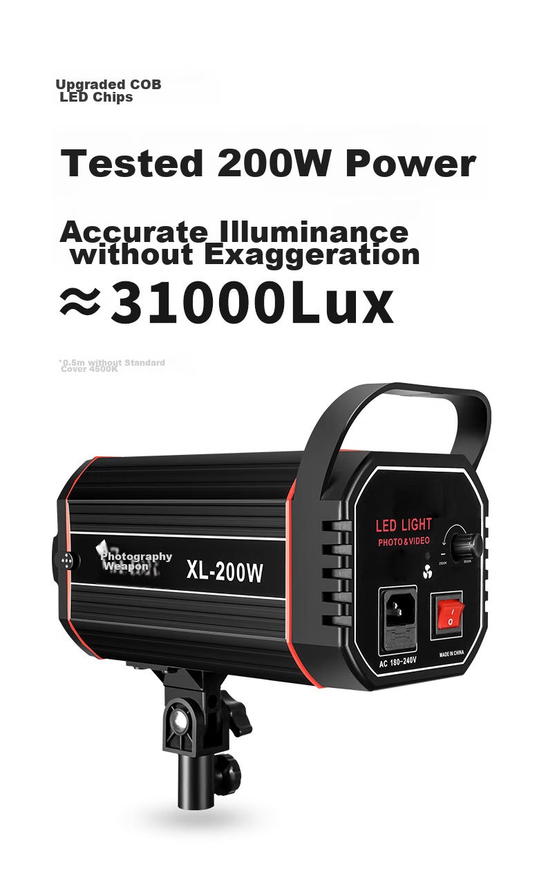 Hakutatz XL-200W Softbox Kit, Live Streaming Fill Light, Professional Photography Lighting, Soft Sunlight Lamp, Continuous Light, Children's Photography, Video Portrait, Streamer Clothing, Light Box Equipment 7