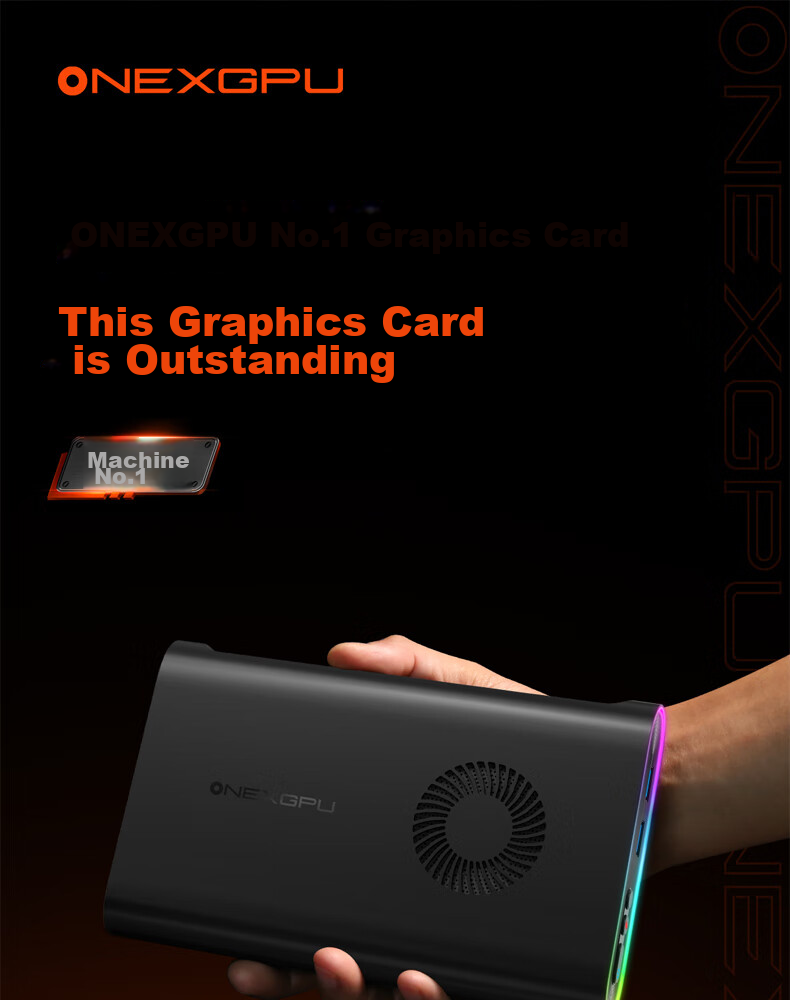 One XPlayer ONEXGPU Graphics Card Expansion Dock for Laptop, Tablet, PC Gaming Handheld, External AMD 7800M Independent Thunderbolt Graphics Card 2