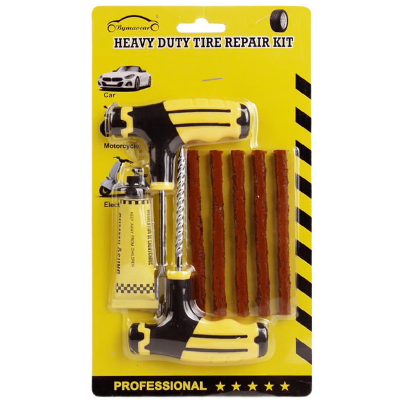 Beifute Tire Repair Tool Kit for Cars, Electric Vehicles, Motorcycles, and Bicycles - Vacuum Tire Emergency Quick Repair Glue and Strips