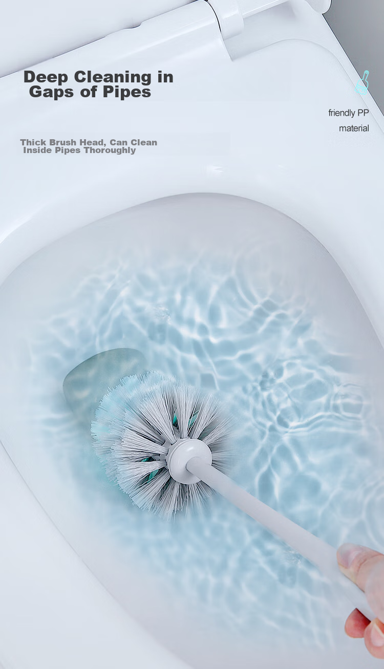 MARYYA Disposable Toilet Brush with Replaceable Heads, 16 Heads, No Dead Angles, Wall-Mounted Cleaning Brush Set 3