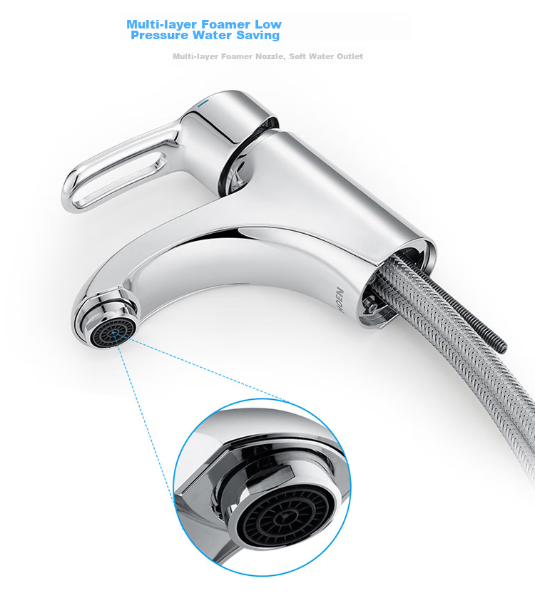 MOEN Basin Faucet Hot and Cold Water Splash-Proof Bathroom Washbasin Single Handle 10123 5
