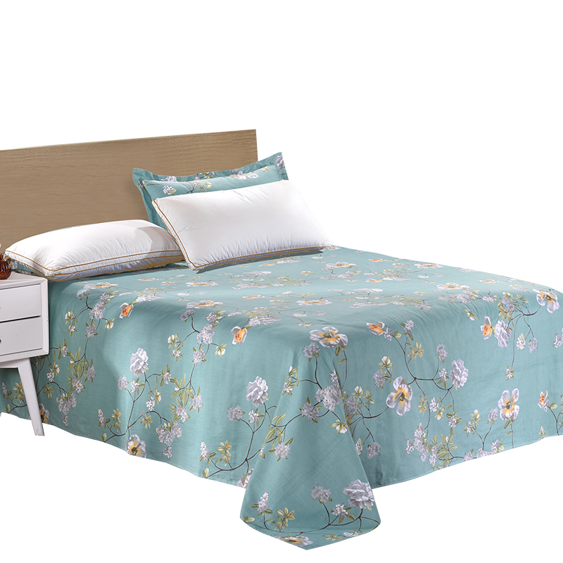 AVIVI Class A Pure Cotton Bed Sheet, Single Piece, Double Bed Sheet, Pastoral Style Bed Sheet, Qingxin Garden, 230*250cm