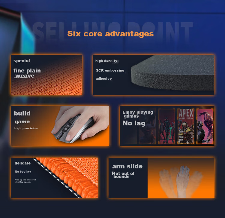 DAREU Yupro Gaming Mouse Pad, FPS Competition-Specific, Microfiber Suede Pad, Large Desk Mat, Valorant CSGO, 480*400*4 SCR Base, Orange, Unyielding Contract 2